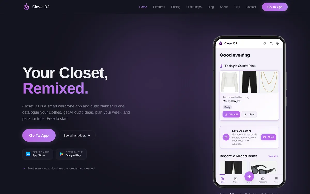 Screenshot of Closet DJ
