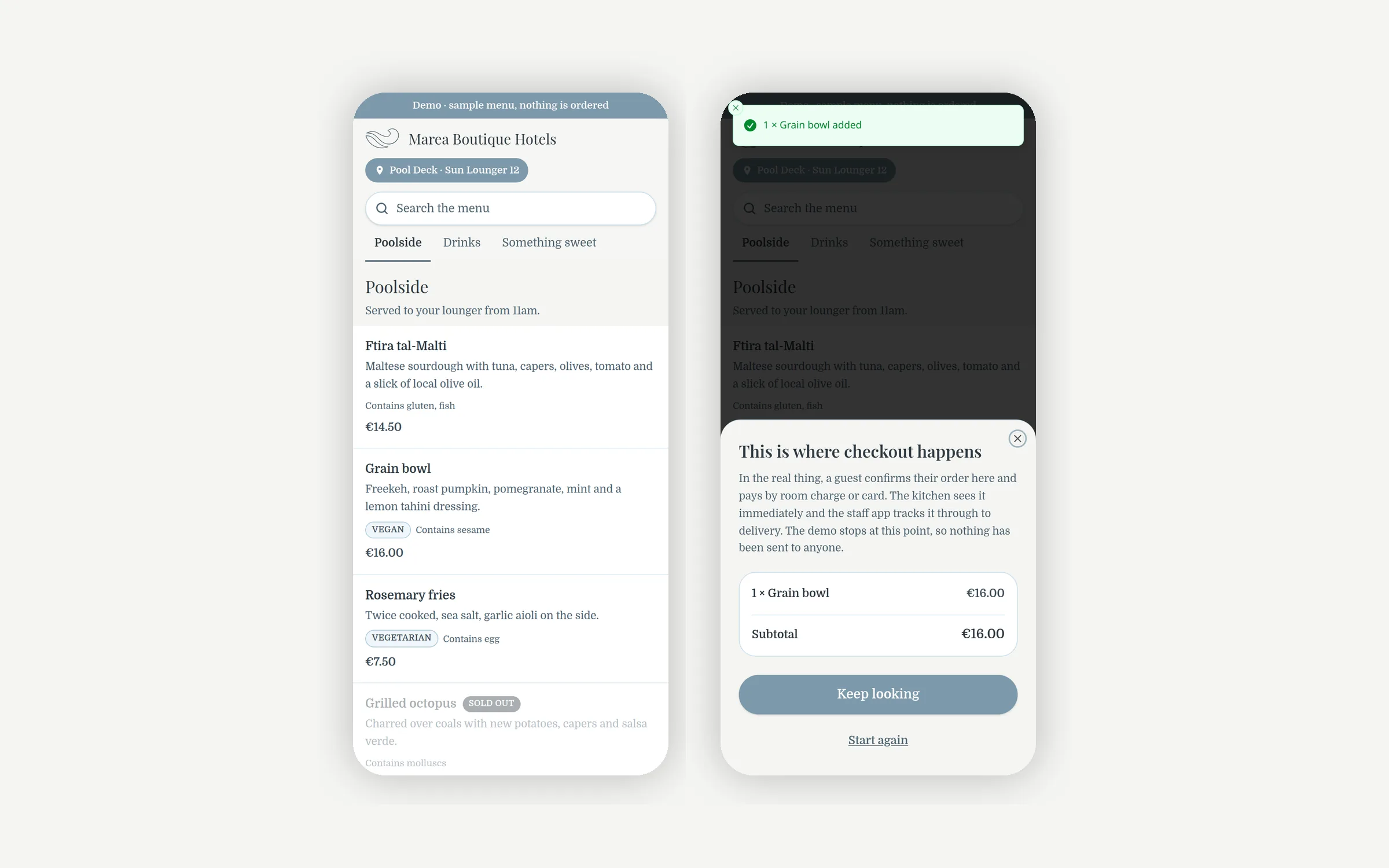 Screenshot of Marea Boutique Hotels